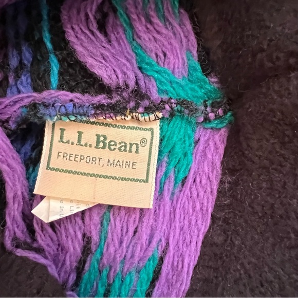 Vintage L.L. Bean 100% Wool Snowflake Knit Hat - Picture 5 of 6